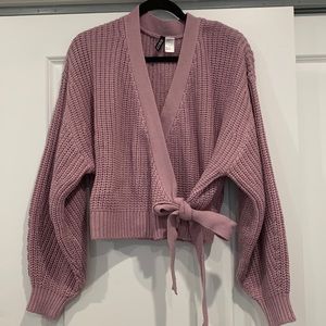 H&M Lavender Wrap Sweater